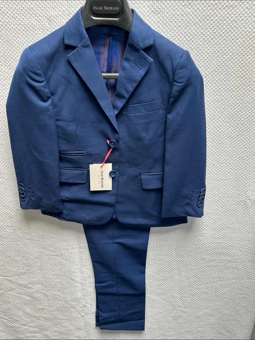 Isaac Mizrahi Cobalt Blue  2 button poly/wool blend Classic Boy’s Suits. NWT.